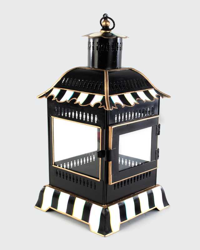 Courtly Stripe Small Candle Lantern